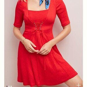 Maeve for Anthropologie red dress